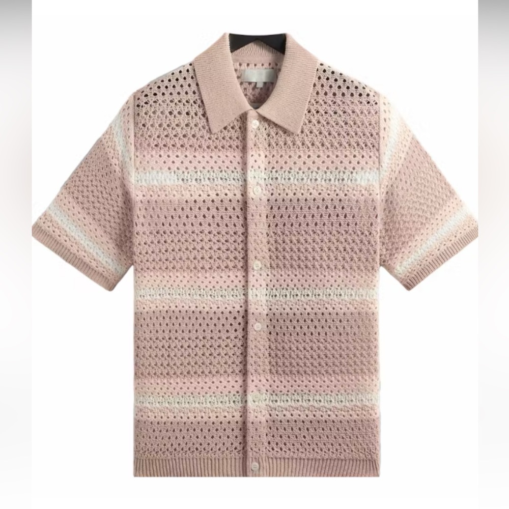 Kith Casual Button Down in Pink and Cream